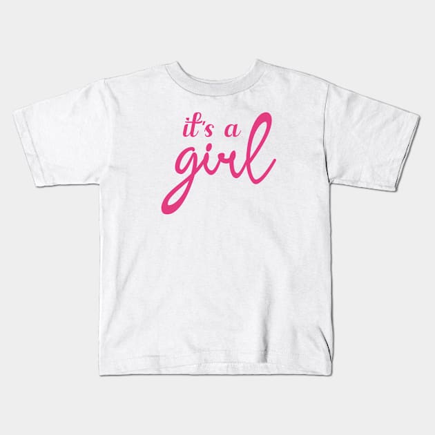 It's a girl gender reveal Kids T-Shirt by CreativeShirt